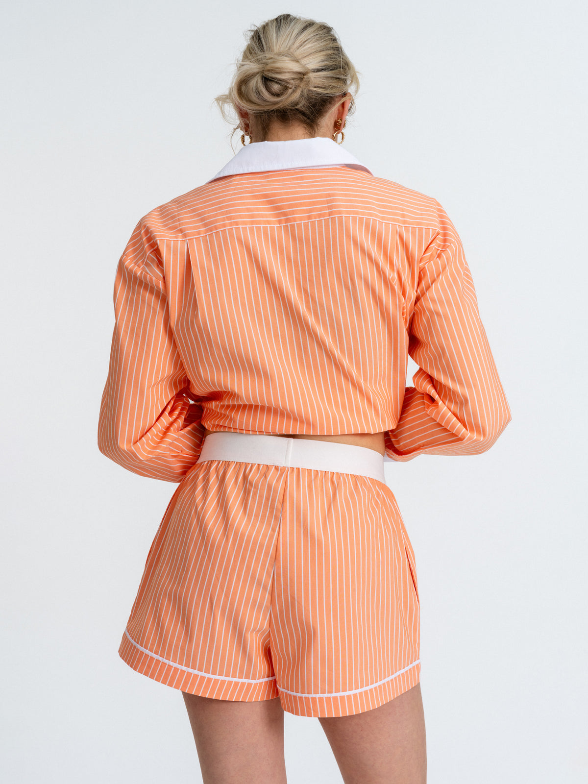 Joluun Amy Damen Shorts im Hemdstil - Baumwoll Schlafanzug Shorts