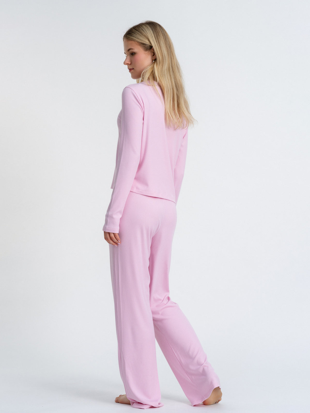 Joluun Emma Cardigan Loungewear Oberteil rose - Kombiniert mit Schlafhose Kristin