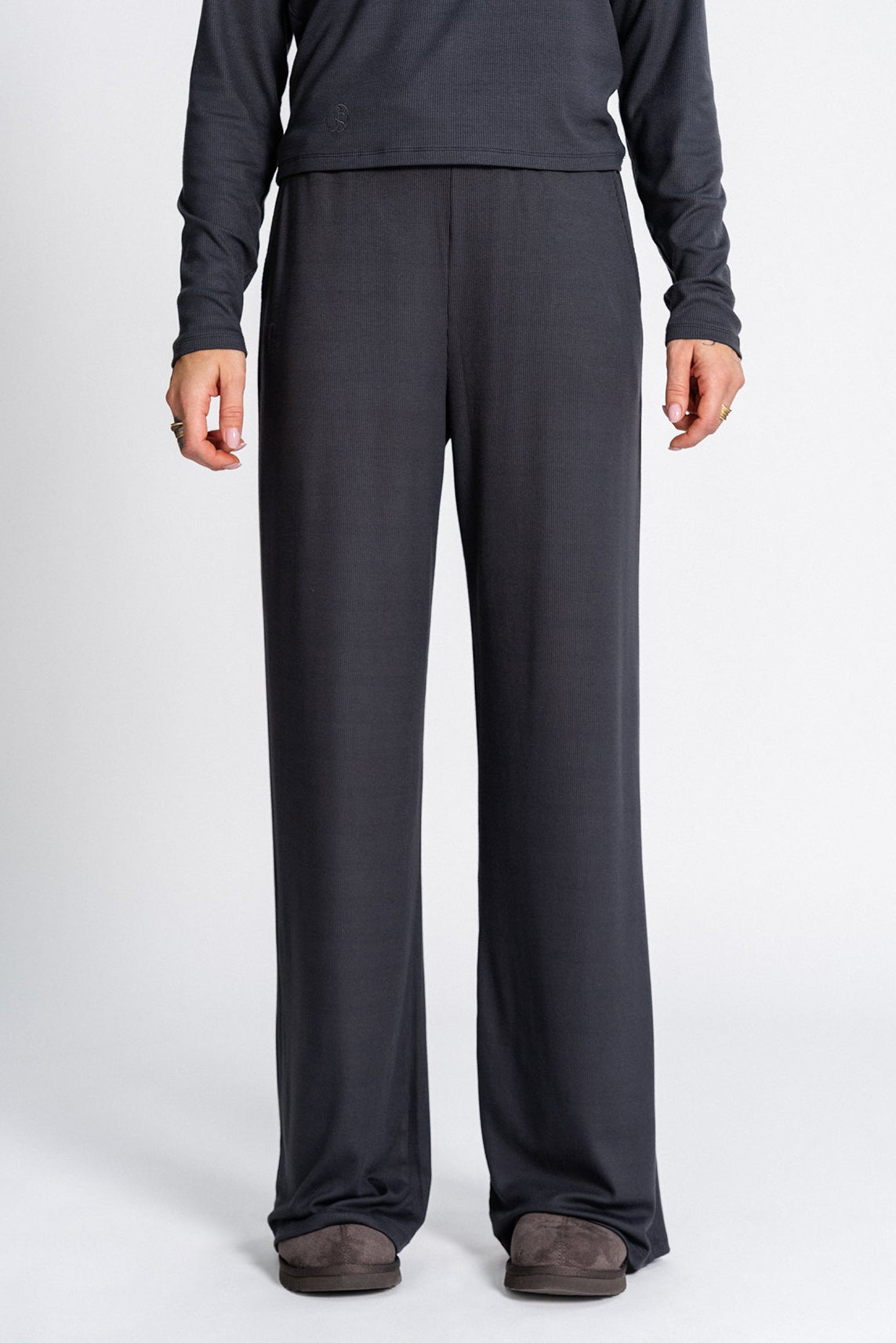 Rib Hose mit Taschen