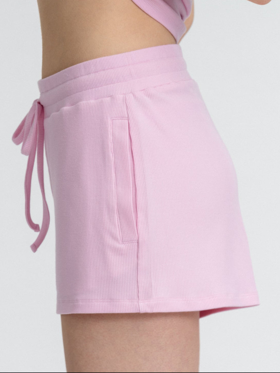 Joluun Sadie kurze Pyjama Hose rose - Damen Schlafanzug Unterteil für den Sommer aus Modal Rippe