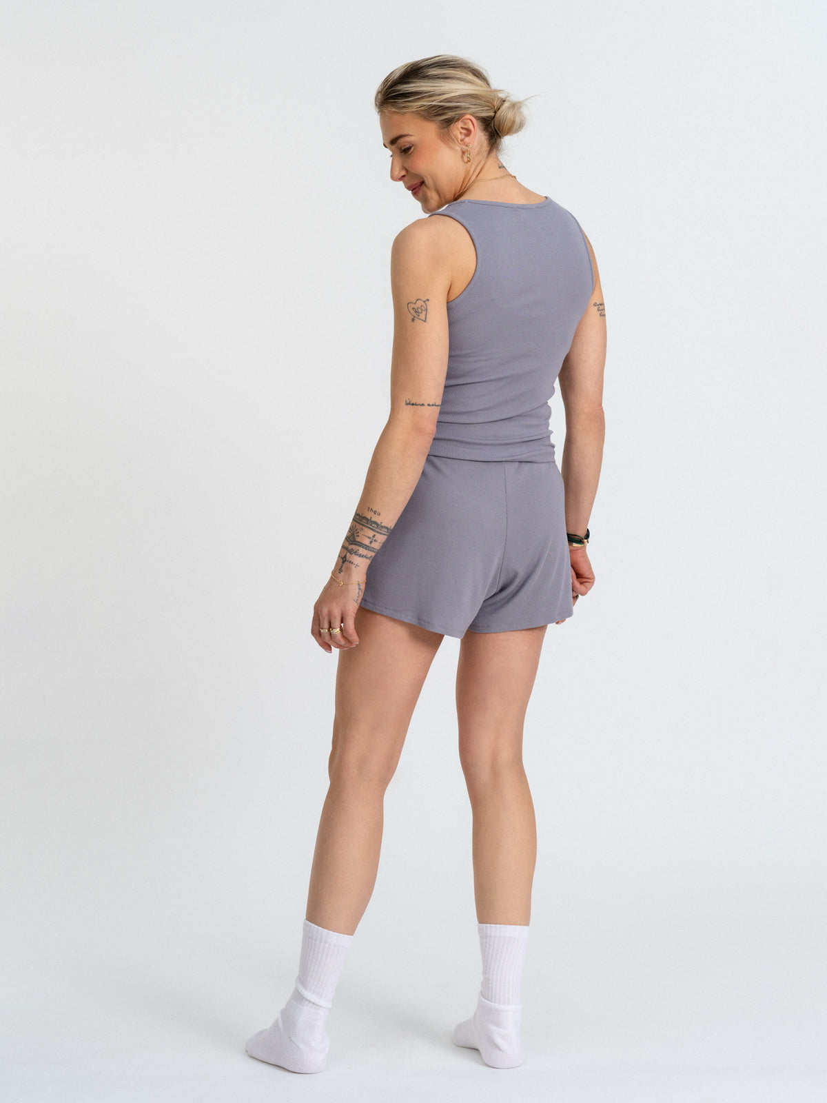 Joluun Studio Sadie Shorts Modal grau - Damen Schlafanzug Kombination frei wählbar