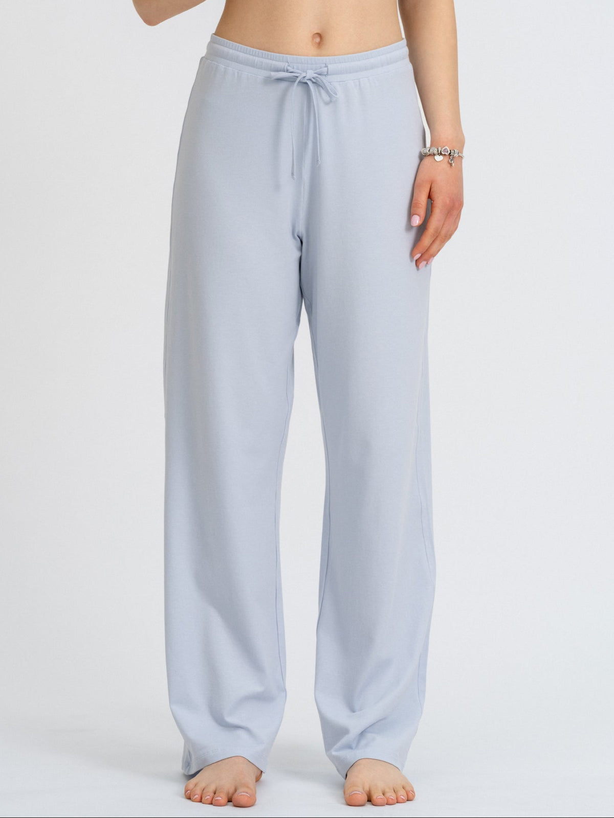Joluun studio Pyjamahose Sam Ice Blue - perfekter Fit - frei wählbares Set